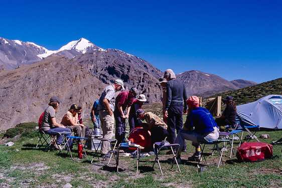 Certec-bag test, Thaltak campsite, 4600m, Spiti to Ladakh Trek