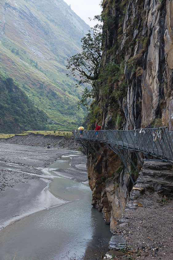 A metal path has been built at Yaru Bagar, Buri Gandaki Valley