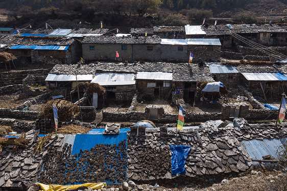 Stone houses in Sama (Samagaon), Buri Gandaki Valley