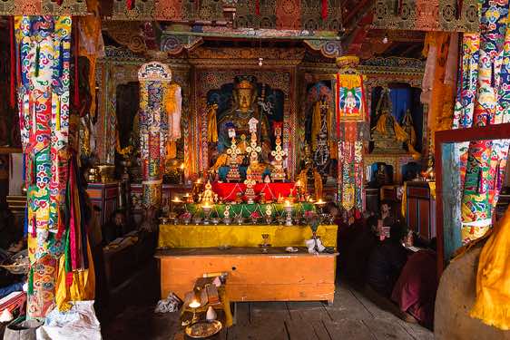 Inside Sama (Samagaon) monastery, Buri Gandaki Valley