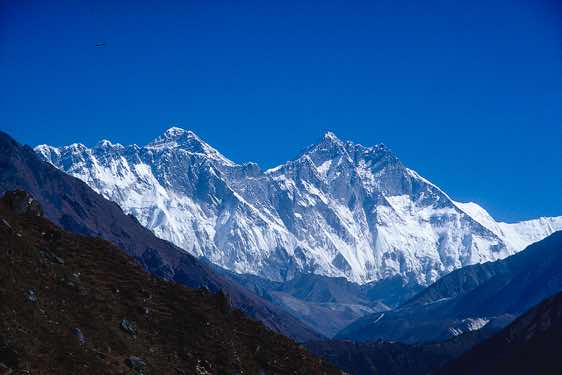 Nuptse, 7879m, and Lhotse, 8501m, seen from the Everest View hotel