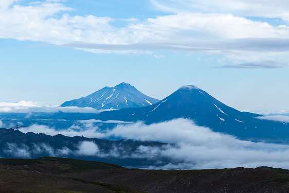 Zheltovsky and Ilyinsky volcanos, Kamchatka wilderness, Pauzhetka area