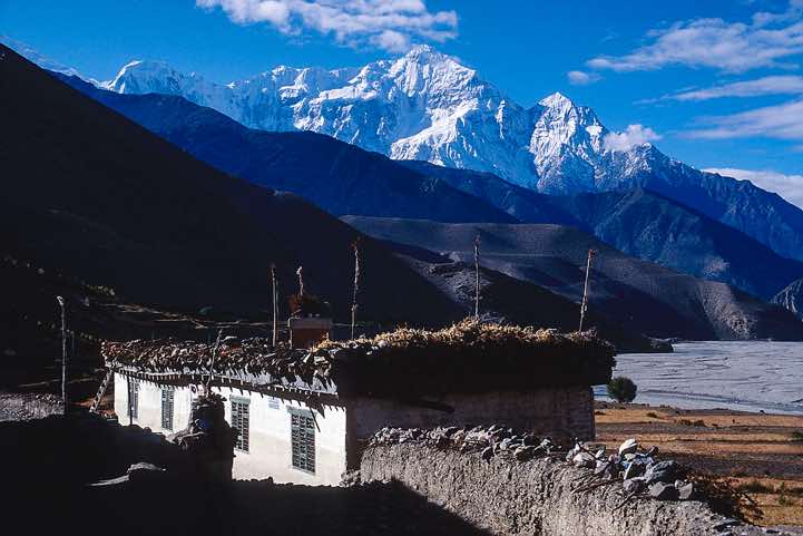 Nilgiri (North), 7061m, seen from Kagbeni, 2800m