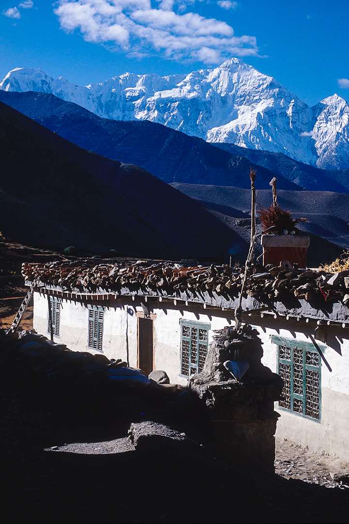 Nilgiri (North), 7061m, seen from Kagbeni, 2800m