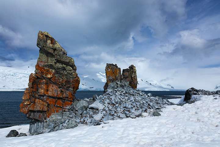Colourful rocks, Half Moon Bay, Half Moon Island, South Shetland Islands, Antarctica