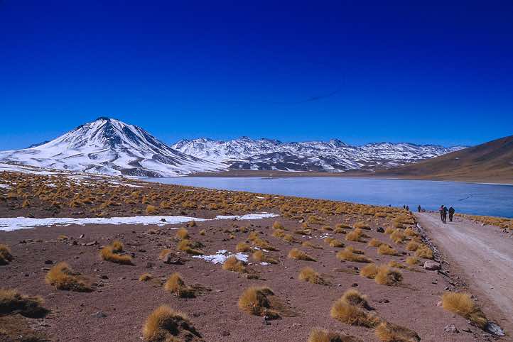 Cerro Miscanti, 5622m, and Cordón Puntas Negras, seen from the Laguna Miscanti