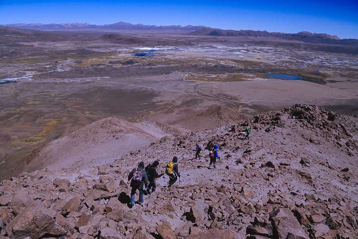 Descending Guane Guane, 5097m, Lauca National Park