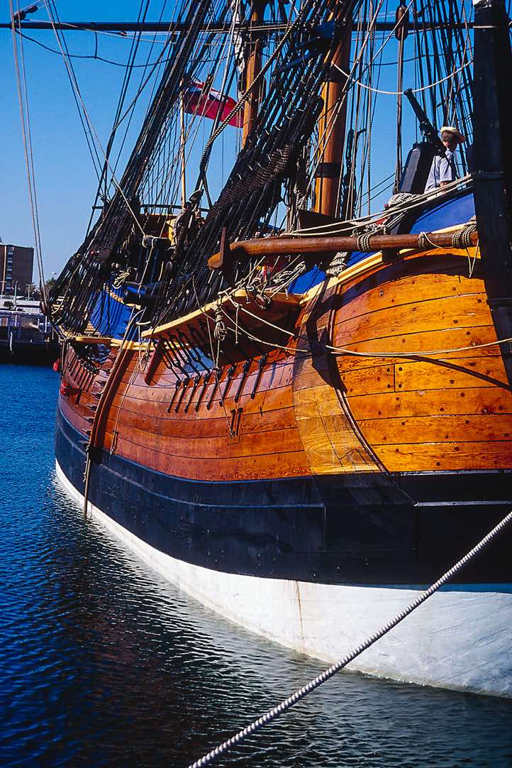 Replica of Captain Cooks sailing ship, Fremantle, Western Australia