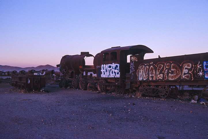 Train cemetery near Uyuni