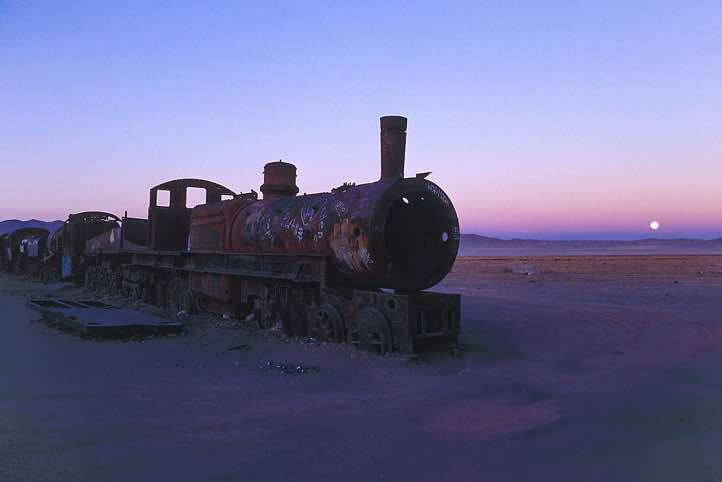 Train cemetery near Uyuni