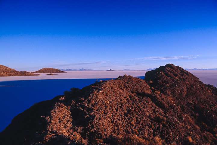 Panoramic view at sunset, Salar de Uyuni
