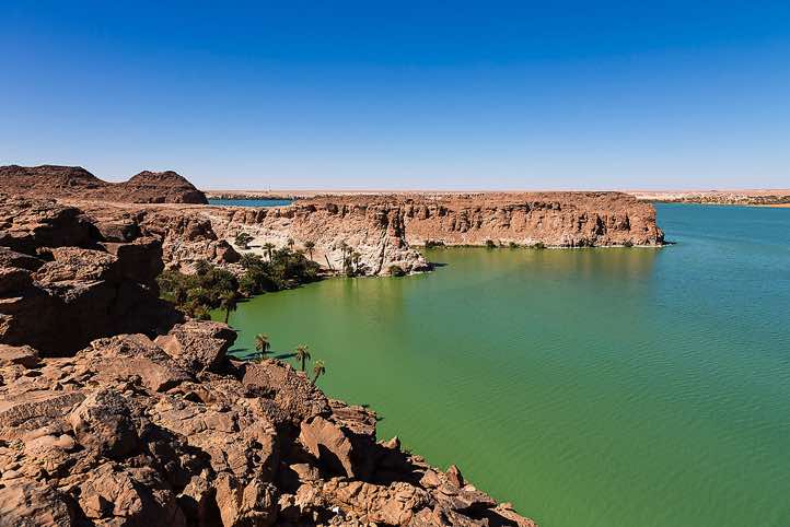 Yoa Lake, Ounianga Kebir series of lakes, Ennedi region, Sahara desert, northern Chad