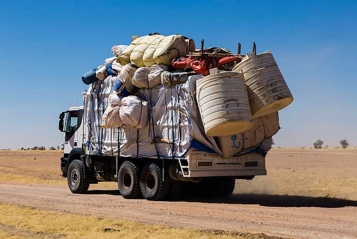 Truck with his heavy load