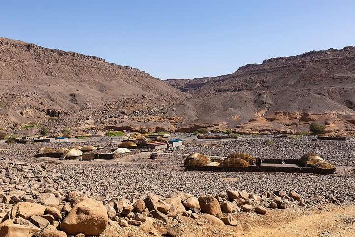 Typical Tubu (Toubou) village, Tibesti region