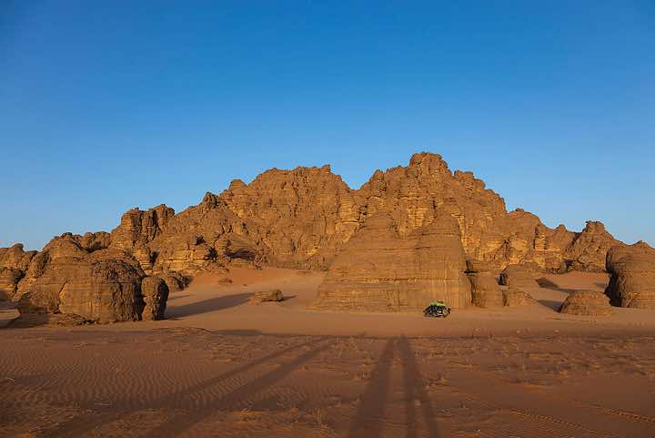 Overnight campsite in the desert, Tibesti region