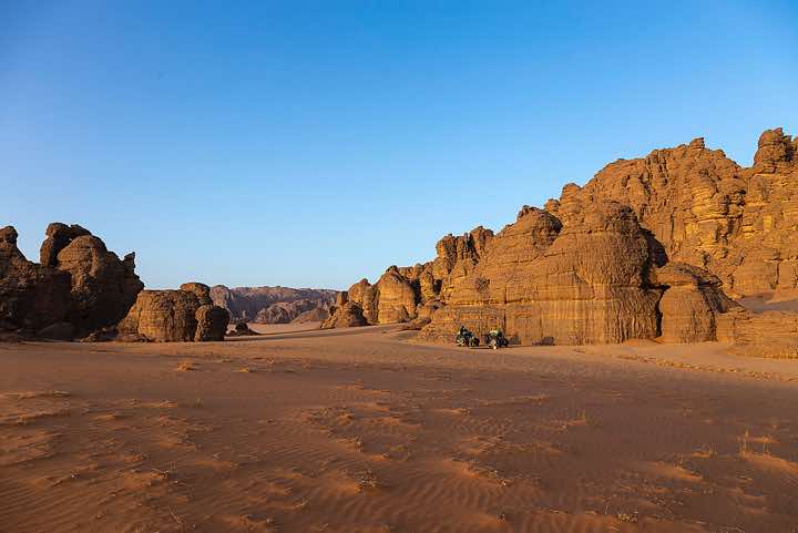 Overnight campsite in the desert, Tibesti region