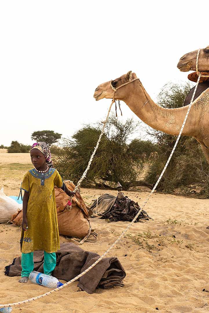 Nomad girl at campsite near Kouba Olanga, Borkou region