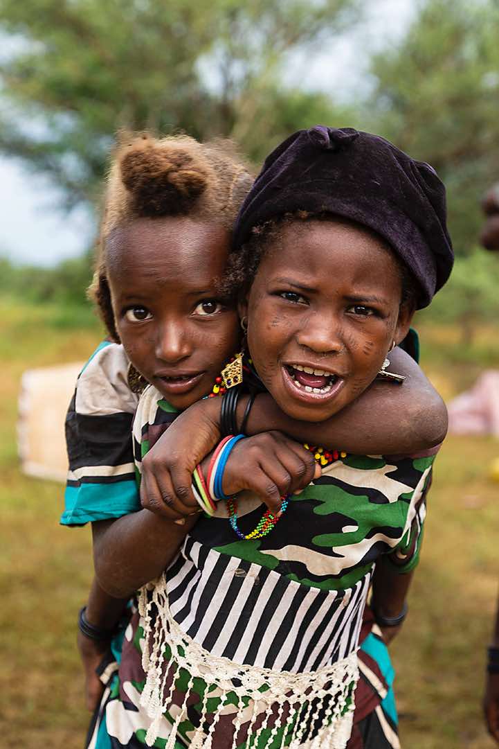 Wodaabe (Bororo) kids at the Gerewol festival campsite