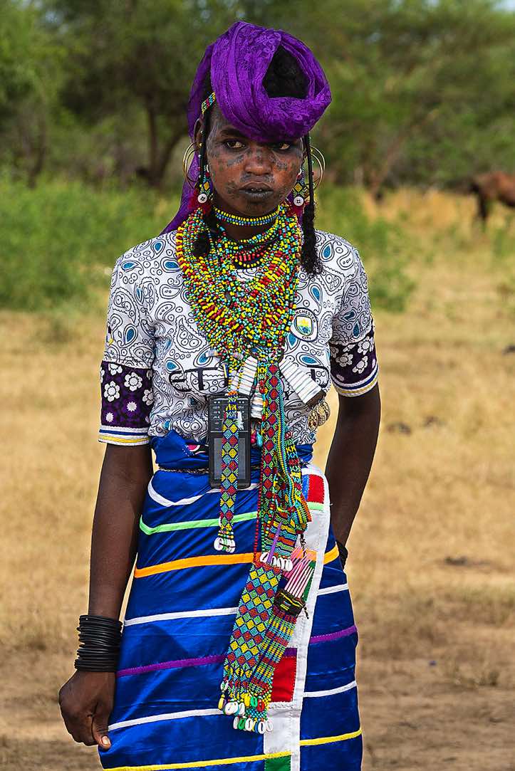 Wodaabe (Bororo) woman preparing food at the Gerewol festival