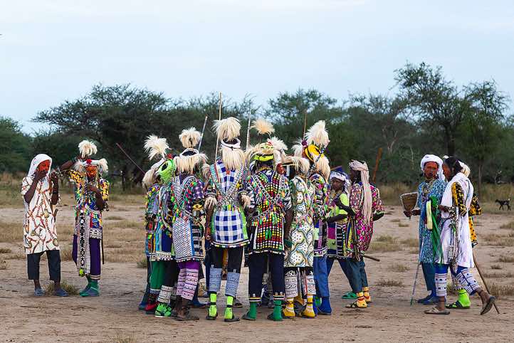 Wodaabe (Bororo) men dancing at the Gerewol festival