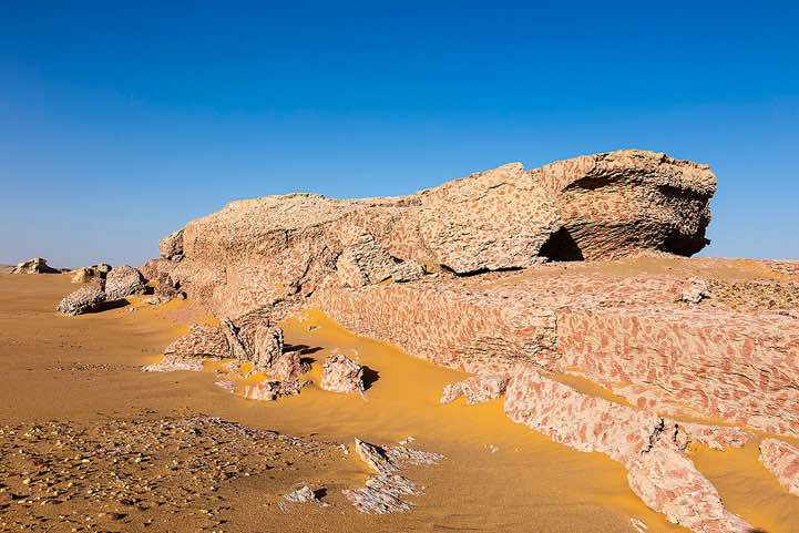 Limestone rocks with red spots near our campsite