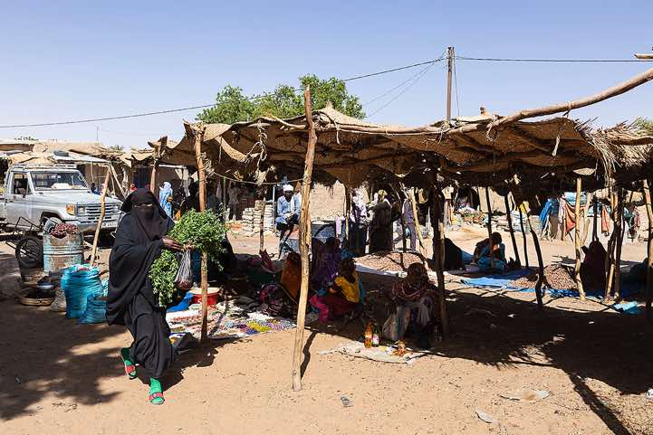 Marketplace in Faya-Largeau (Faya), Borkou region
