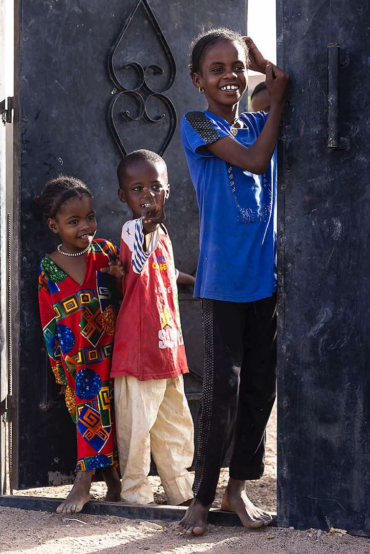 Kids in a Tubu (Toubou) village in the Tibesti region