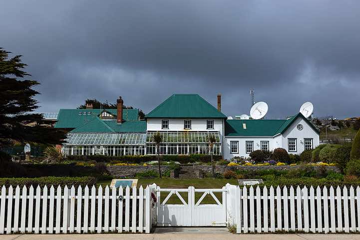 Government House in Stanley, the Governor's official residence