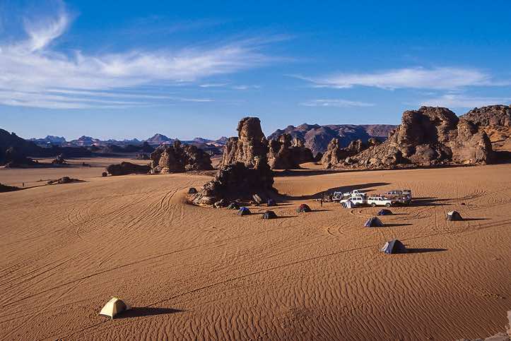 Overnight camp site in the northern part of the Jabal Akakus
