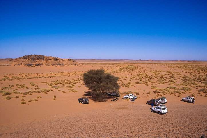 Lunch stop on our way to the Murzuq Sand Sea (Edeyen Murzuq)