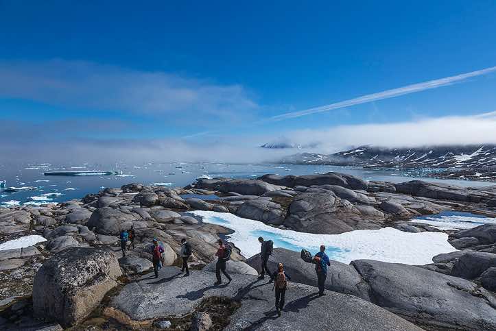 Hiking near Sangmileq Fjord, Ammassalik Island