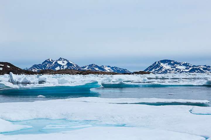 View from an ice floe, Ammassalik Island