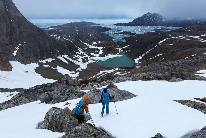 Hiking in the mountains north of Tasiilaq, Ammassalik Island