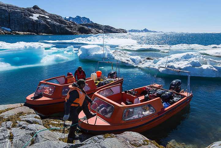 Boats, Qernertivartivit settlement, Ammassalik Island
