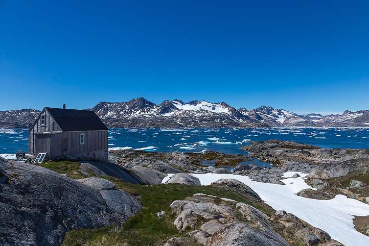 The tiny settlement of Qernertivartivit, Ammassalik Island