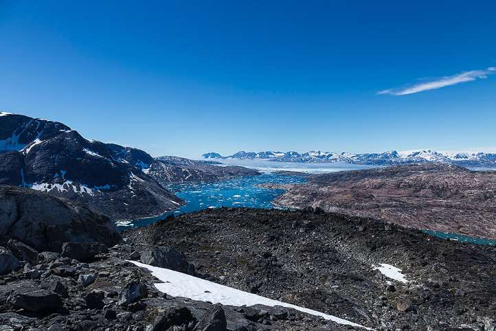 Ikaasartivaq Strait and the ice floes of the Sermilik Fjord