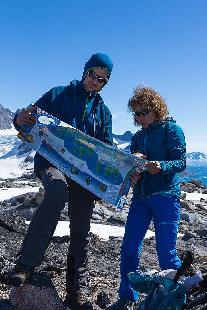 Martin and Marina take a look at the map