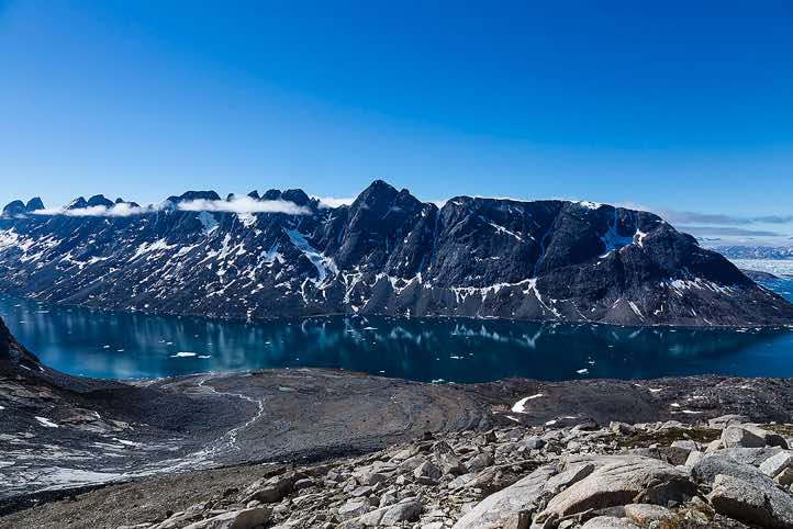View of campsite, Ikaasartivaq Strait