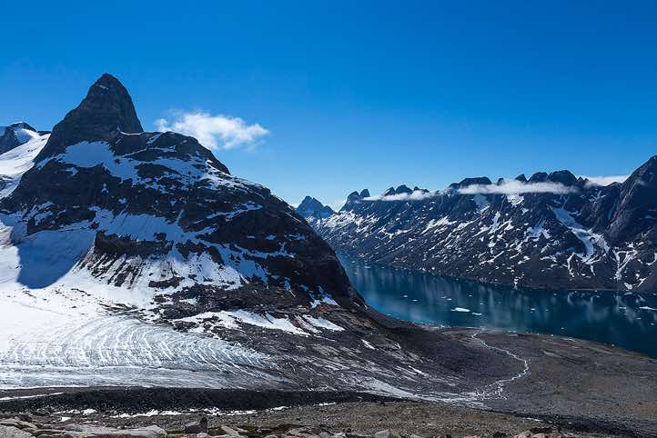 View of campsite, Ikaasartivaq Strait