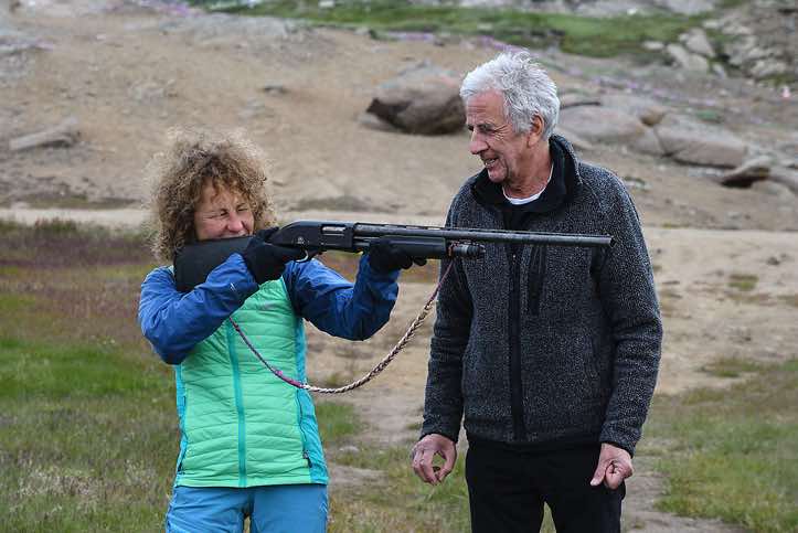 Guide Marina Novikova and Robert Peroni, Tasiilaq, Ammassalik Island