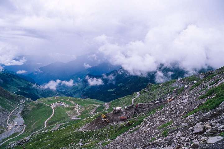 Kullu valley, seen from Rohtang pass, Manali-Leh highway