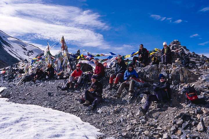 Trekking group, Parang La pass, 5578m, Spiti to Ladakh Trek