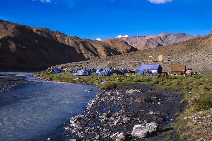 Norbu Sumdo campsite, Pare Chu valley, Spiti to Ladakh Trek
