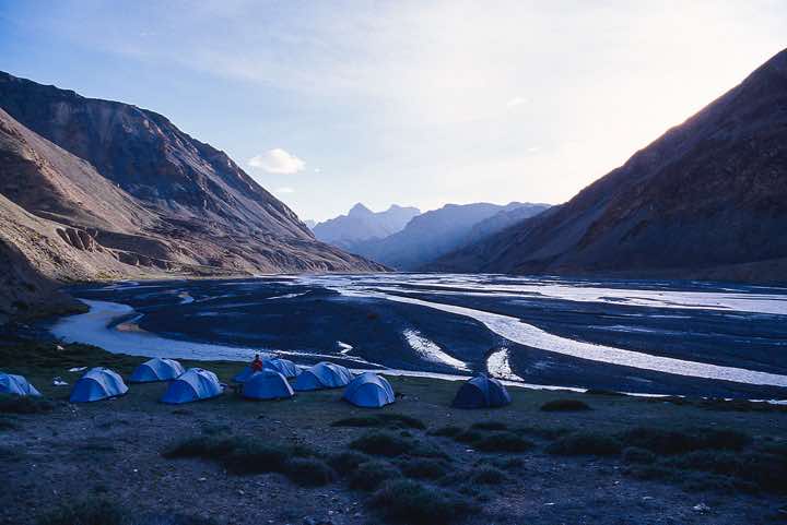 Norbu Sumdo campsite, Pare Chu valley, Spiti to Ladakh Trek