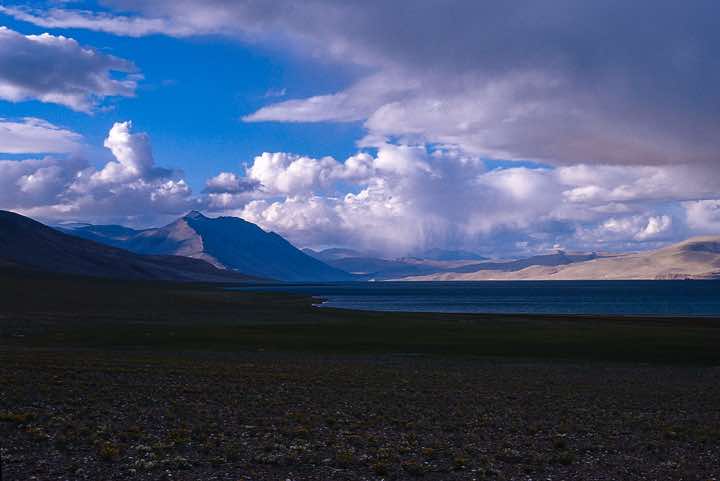 Kyangdom campsite, 4550m, Tso Moriri lake, Changtang region, Ladakh, Spiti to Ladakh Trek