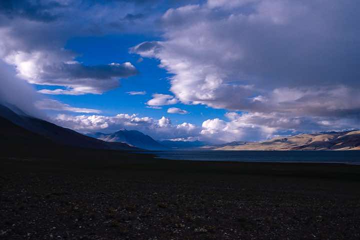 Kyangdom campsite, 4550m, Tso Moriri lake, Changtang region, Ladakh, Spiti to Ladakh Trek