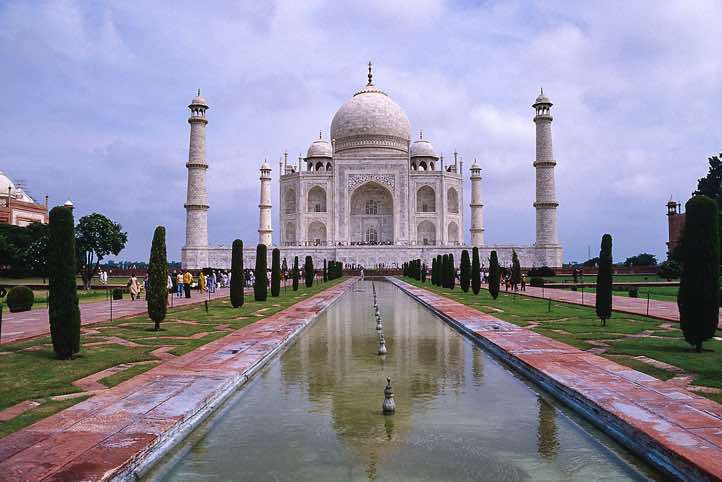 Taj Mahal with reflecting pool, Agra