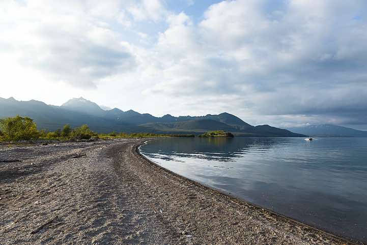 Kurile Lake shore
