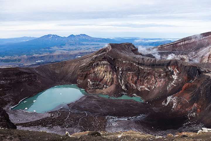 Crater of the Gorely Volcano