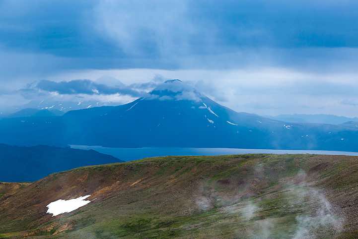 Ilyinsky Volcano, Kurile Lake, Kamchatka wilderness, Pauzhetka area